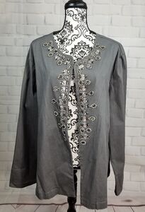 American Glamour beaded jacket plus 3x stretch NWT